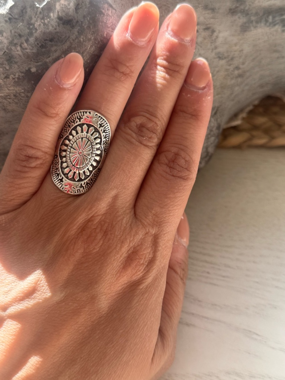 BOHO SHIELD RING SIZE 7 - Picture 9 of 13